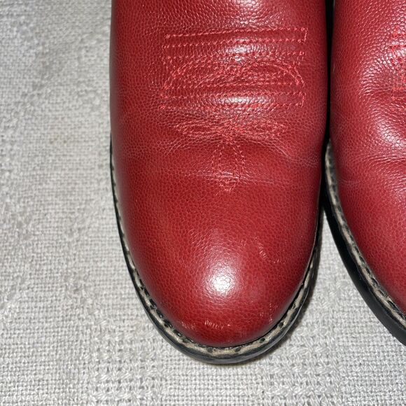 Masterson Boot Co. Men’s Western Boots Size 5.5 M Red Leather Cowboy Rodeo - Picture 8 of 12